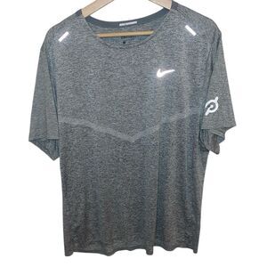 NIKE Men's Gray Dri-FIT Running Shirt - Peloton Editon